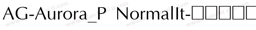 AG-Aurora_P NormalIt字体转换